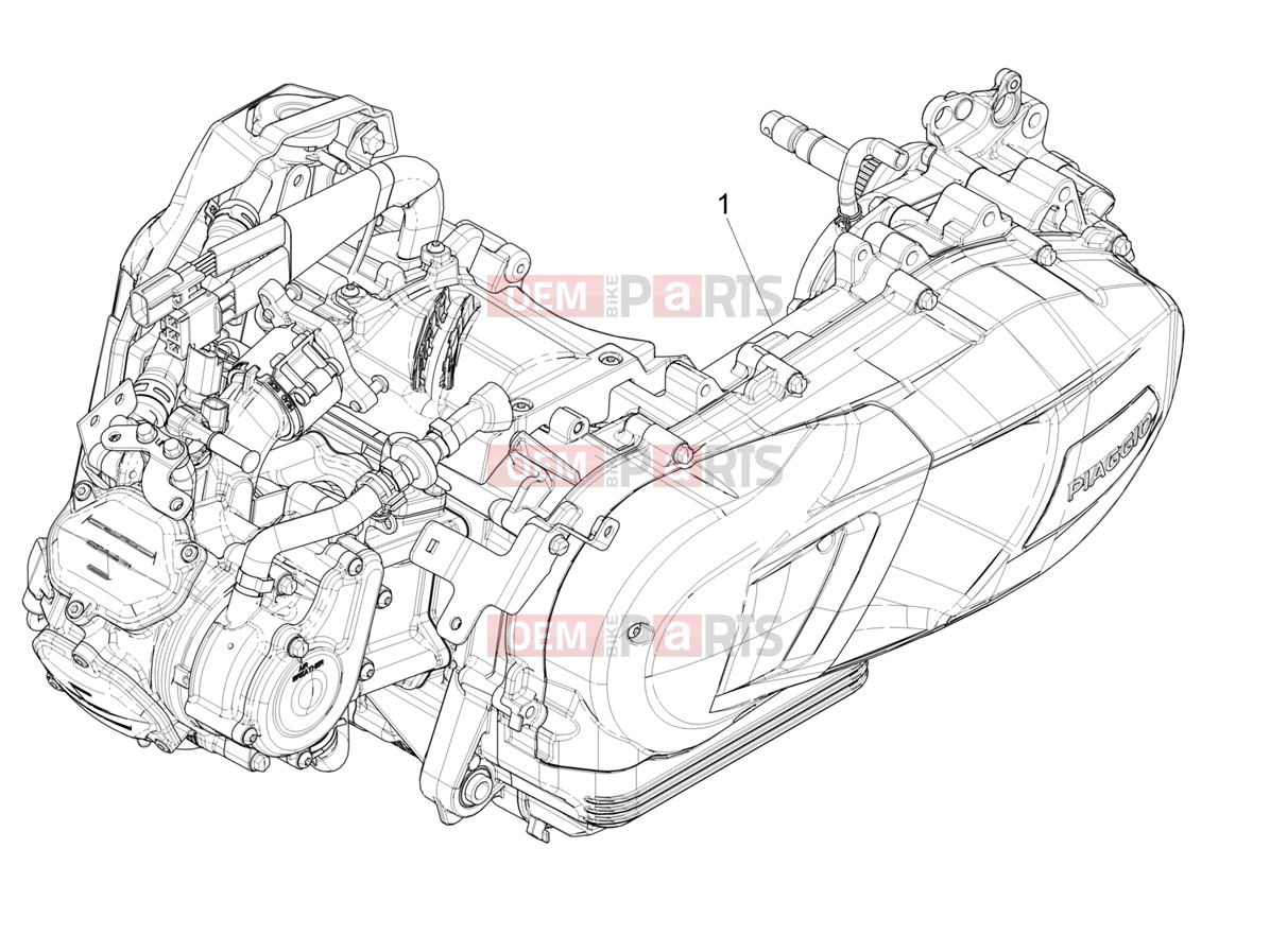 PIAGGIO Medley 125 E5+ (EU) Engine » Engine assembly