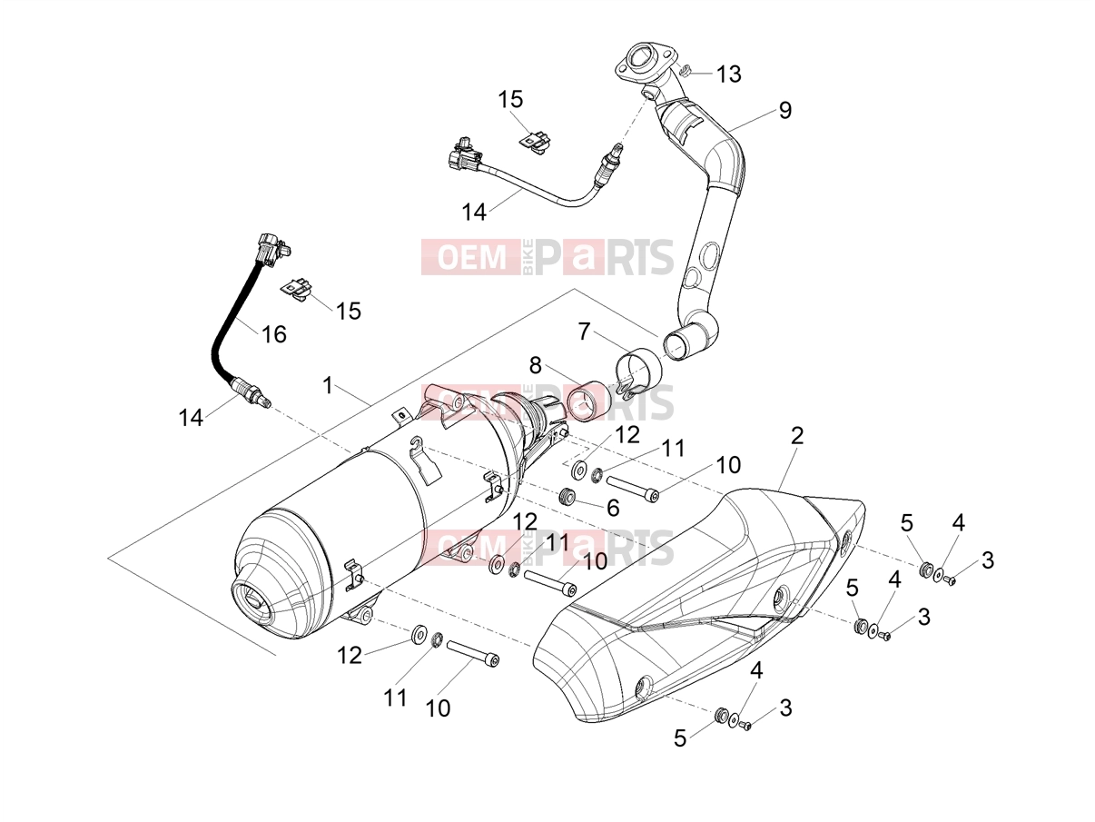 Engine » Silencer - Piaggio Medley 200 E5+ (EU) 2025