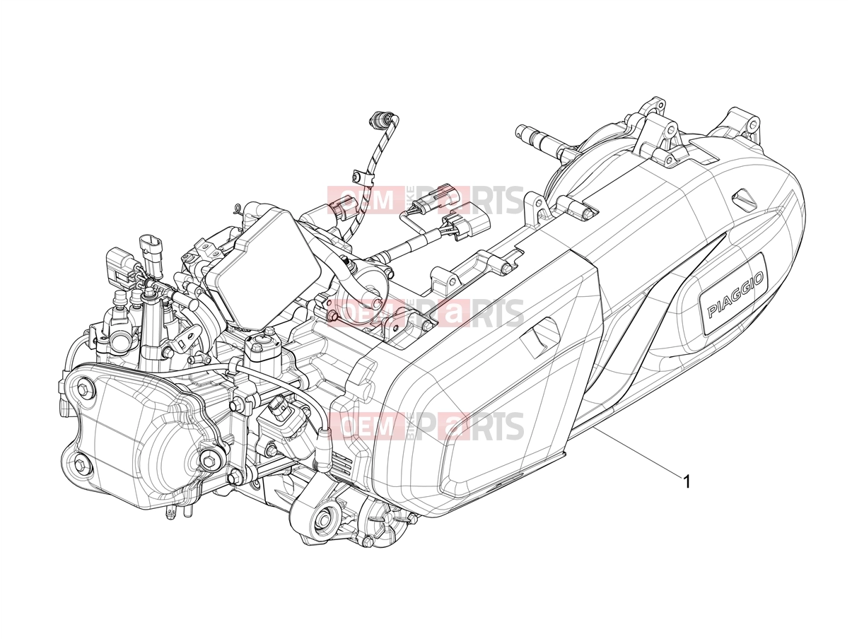 PIAGGIO MP3 400 HPE Classic-Sport E5+ (EU) Engine » Engine assembly