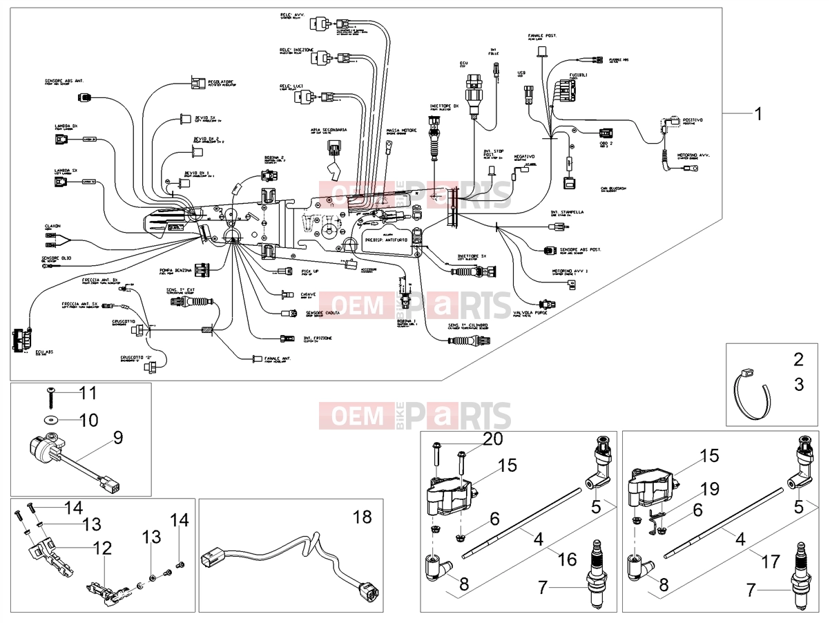 MOTOGUZZI V7 Stone E5+ (EU) Electrical systems » Central electrical system
