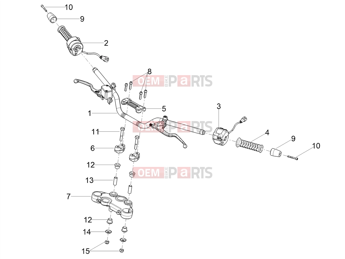 MOTOGUZZI V7 Stone E5+ (EU) Handlebar - Controls » Handlebar - Controls