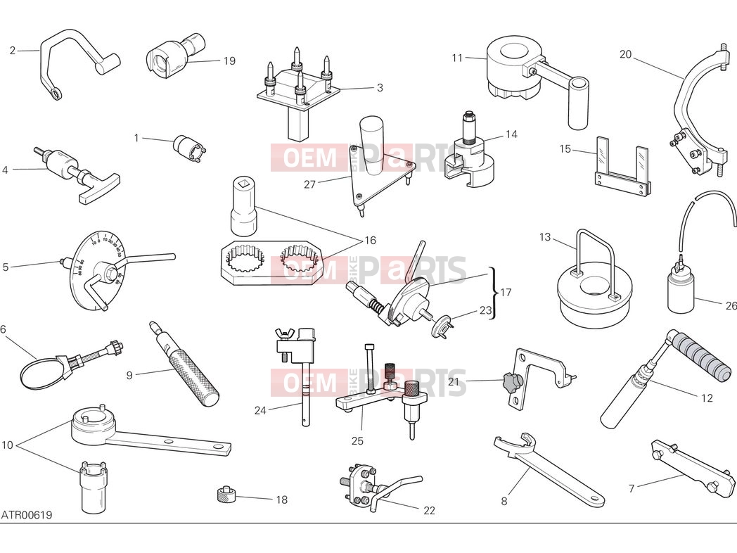 DUCATI 2025 Desert X Discovery Workshop service tools - engine