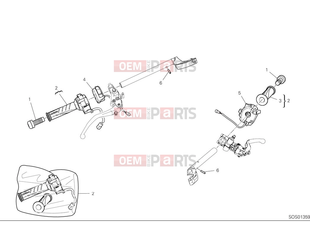 DUCATI 2025 Panigale V2 Half handlebars