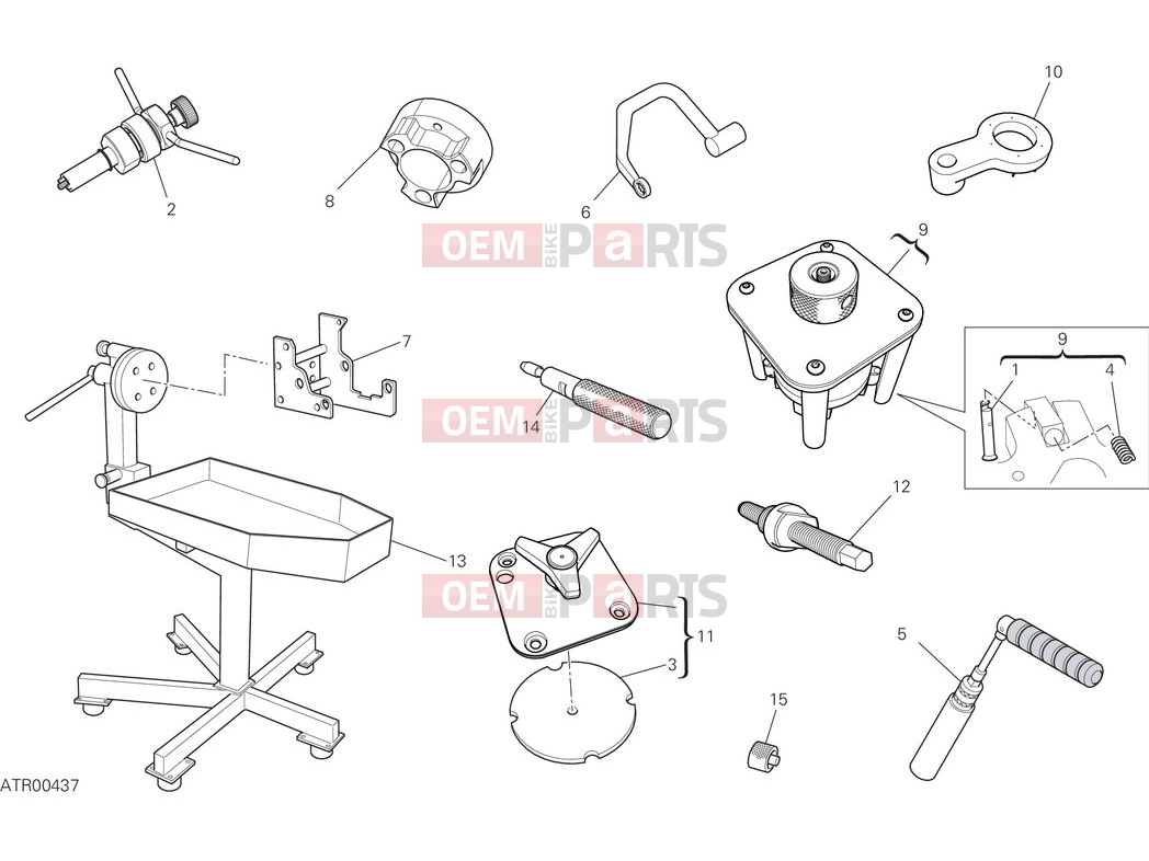 DUCATI 2025 Panigale V2 Superquadro Final Edition Workshop service tools - engine (2)