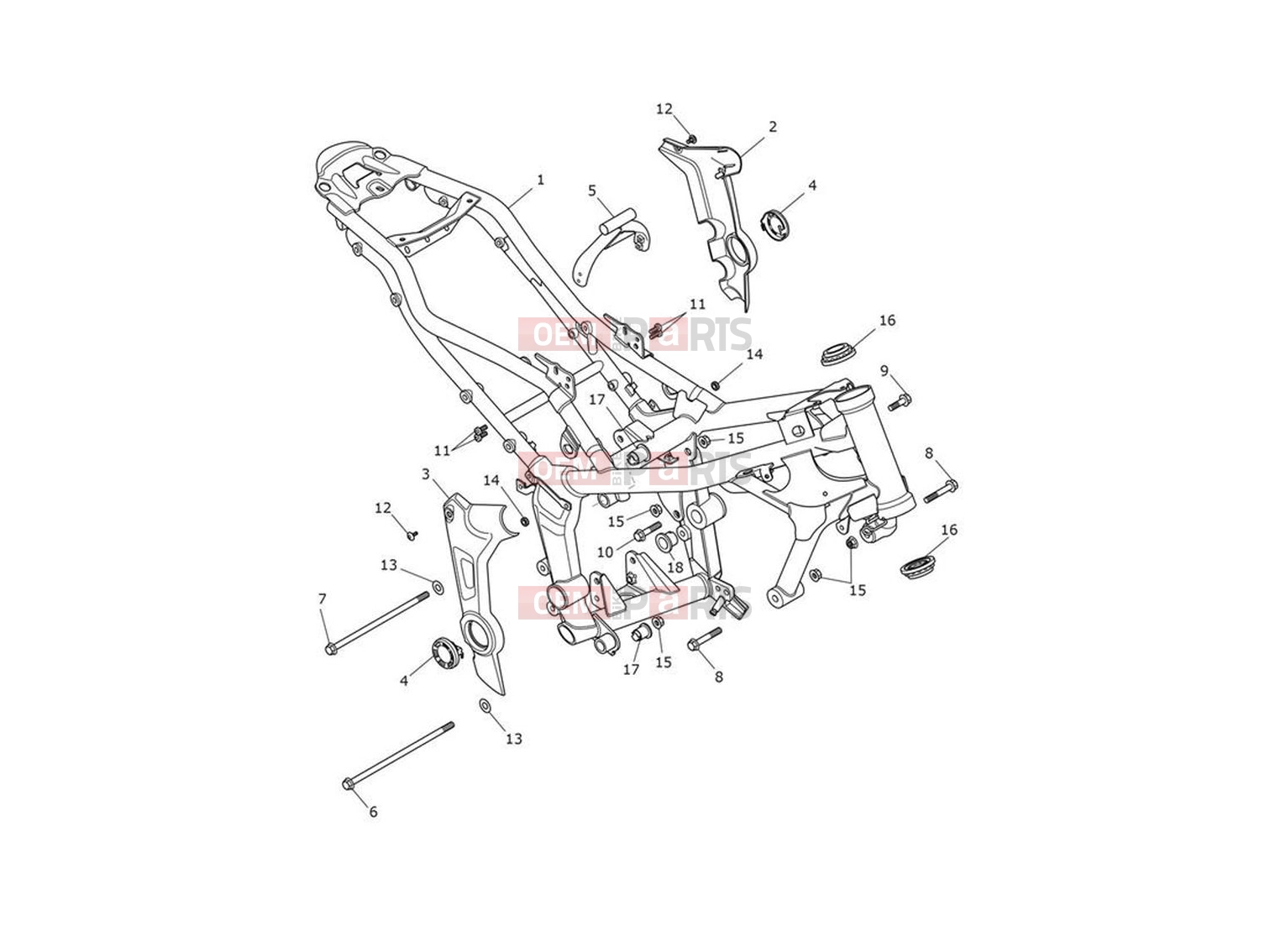 Triumph 2023 Trident 660 Main Frame Assembly