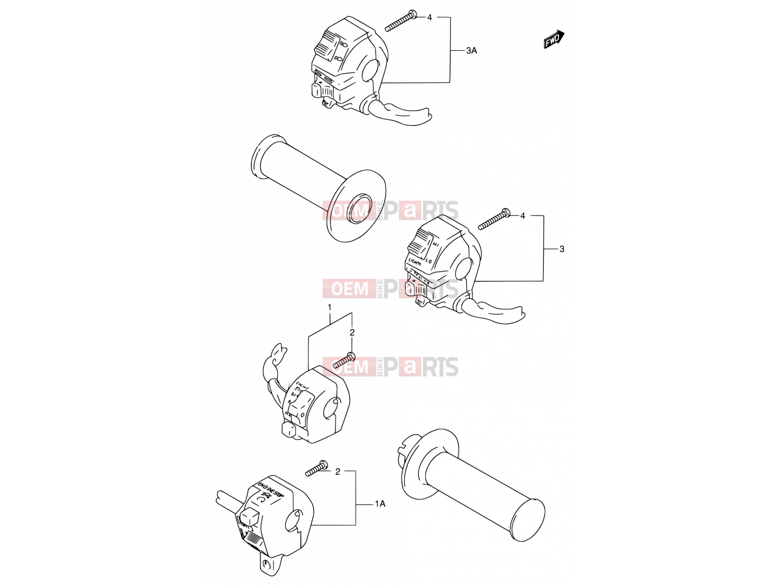 SUZUKI DF200E X (1999) 26 - HANDLE SWITCH