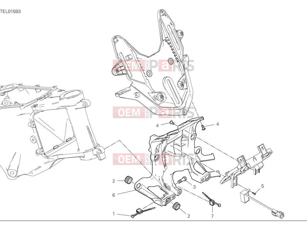 DUCATI 2025 Multistrada V4 Pikes Peak Front subframe