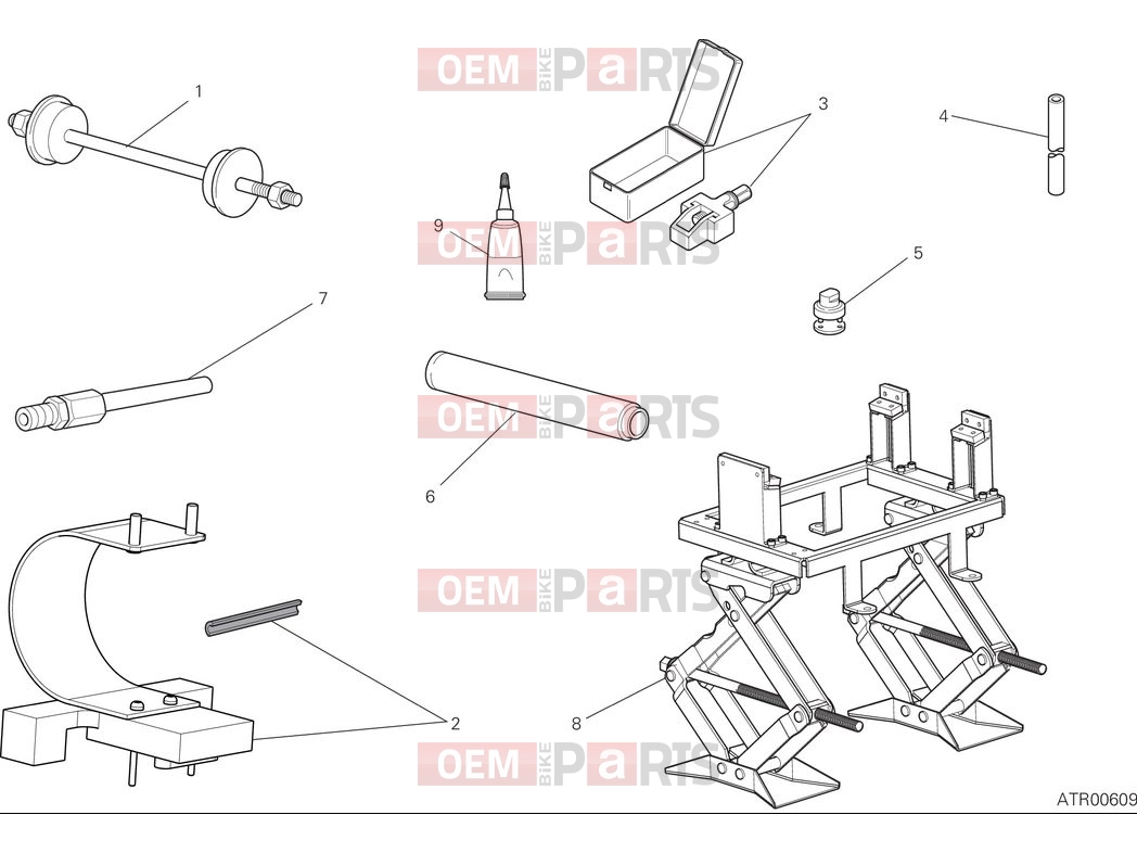 DUCATI 2025 Scrambler Icon Dark Workshop service tools (frame)