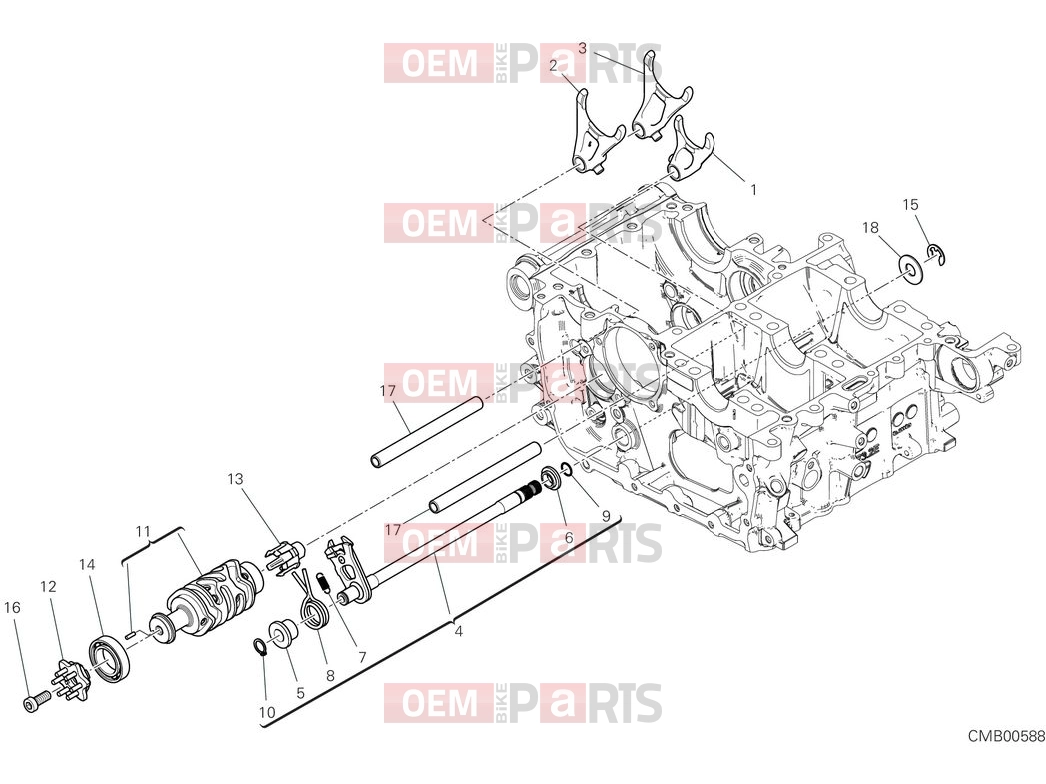 DUCATI 2025 Diavel V4 Shift cam & fork