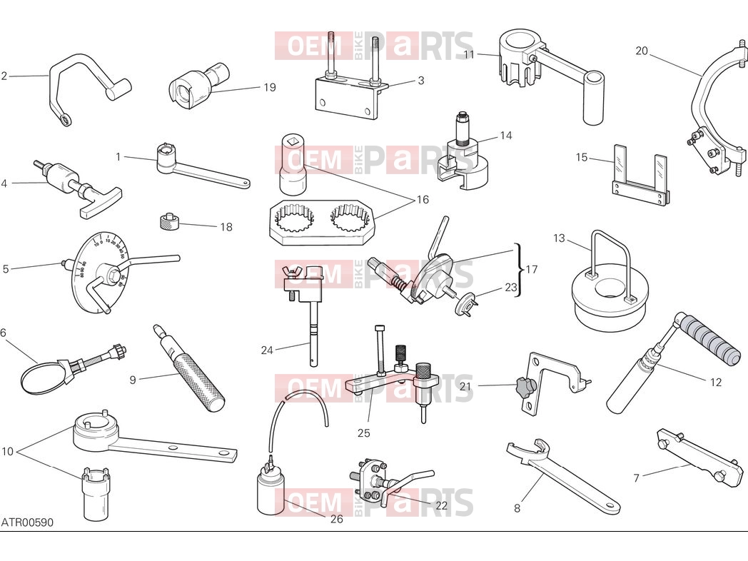 DUCATI 2025 Monster Senna Workshop service tools - engine