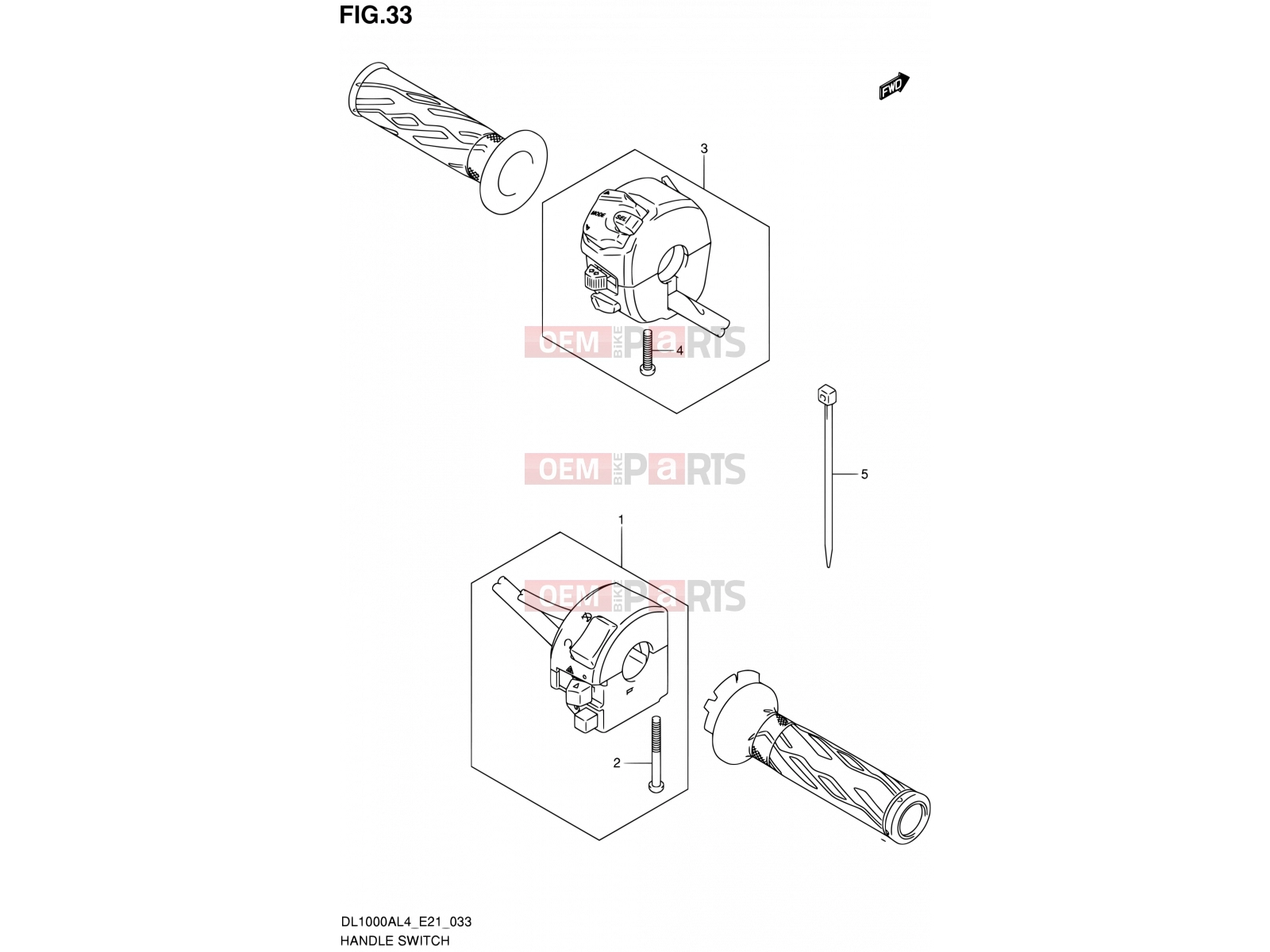 SUZUKI DL1000A L4 (2014) V-Strom (E21) 33 - HANDLE SWITCH