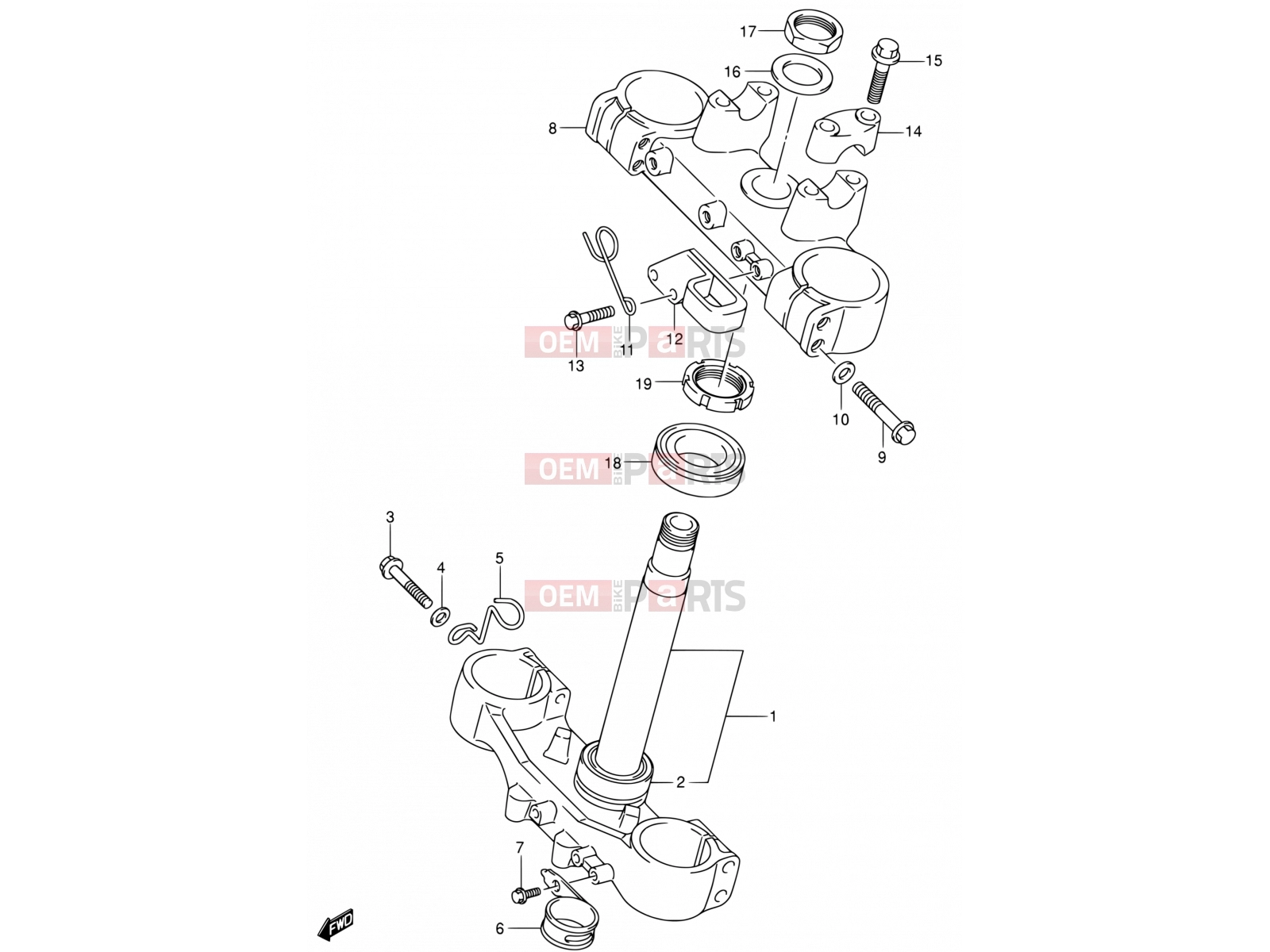 48 - FRONT FORK BRACKET (SEE NOTE) - Suzuki DR-Z400 Y (2000) (E01)