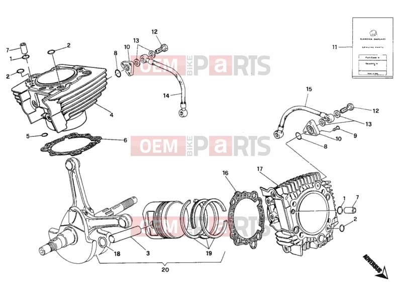 DUCATI 1993 Monster 900 CYLINDER - PISTON » ENGINE CASE
