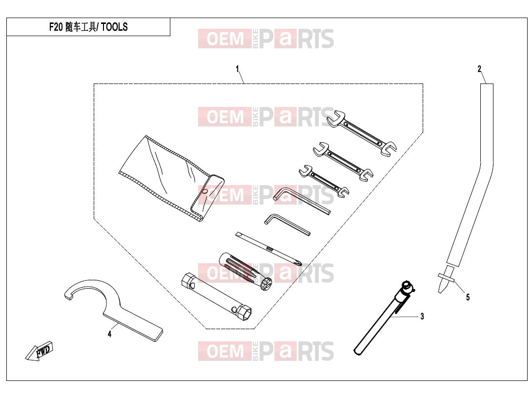 CFMOTO 2017 UTV UFORCE 550 (CF500UTR-2) TOOLS