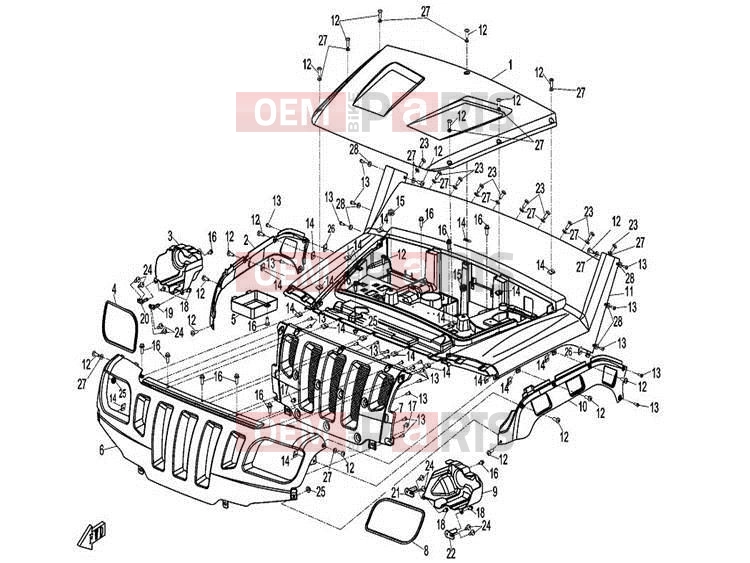CFMOTO 2015 UTV UFORCE 600 (CF600-5) PLASTIC I