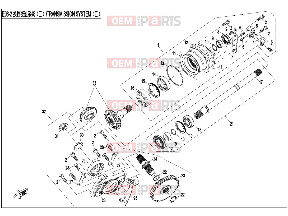 CFMOTO 2020 UTV UFORCE 800 (CF800-3) TRANSMISSION SYSTEM (2) - E06-2-A