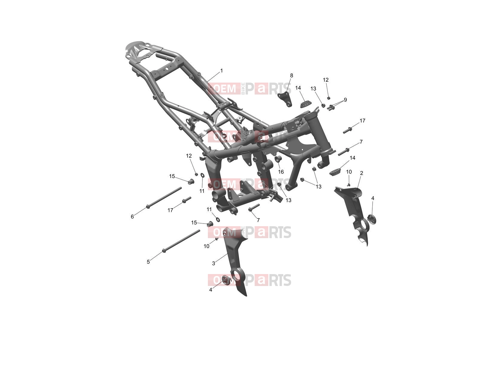 Triumph 2026 Trident 800 Main Frame Assembly