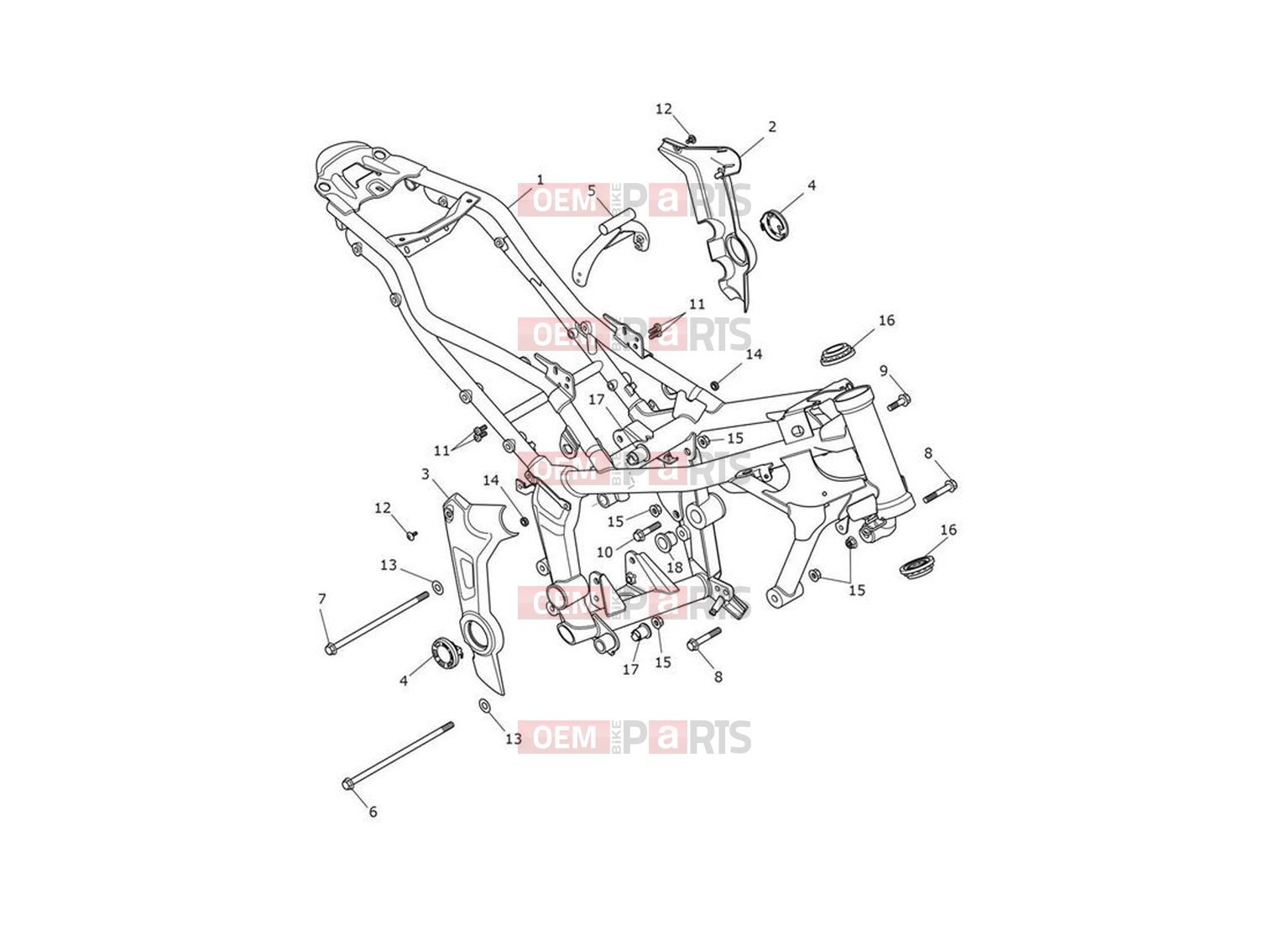 Triumph 2024 Trident 660 Main Frame Assembly