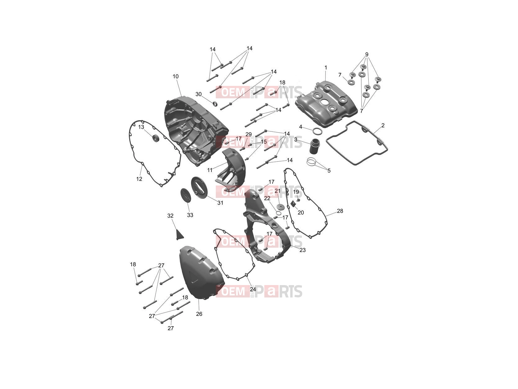 Triumph 2026 SPEED 400 Crankcase, Engine Covers, Lubrication System
