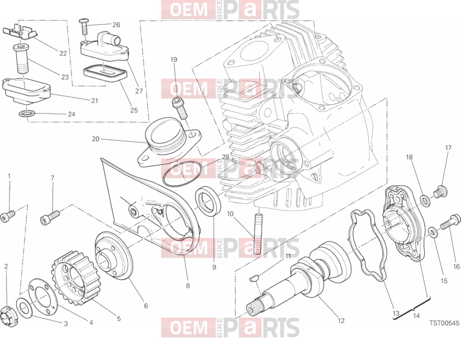 DUCATI 2017 Scrambler Classic HEAD HORIZONTAL - DISTRIBUTION