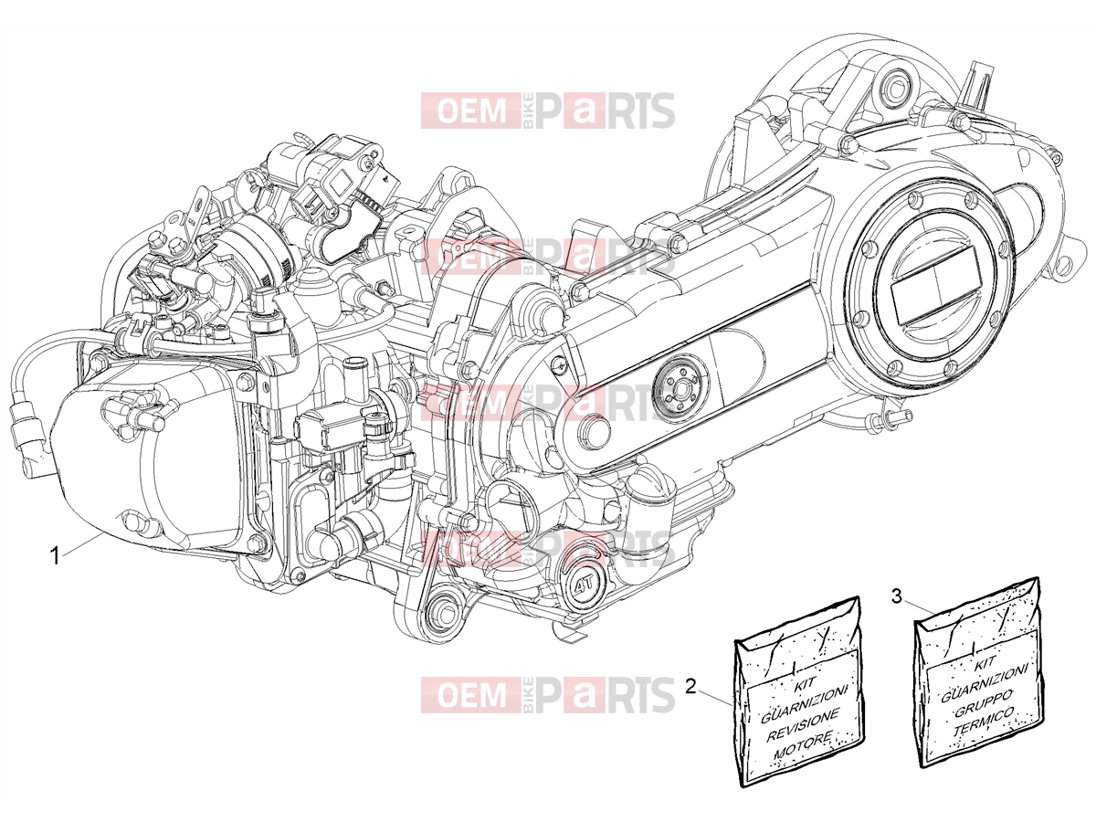 PIAGGIO Liberty 50 (EU) Engine » Engine assembly
