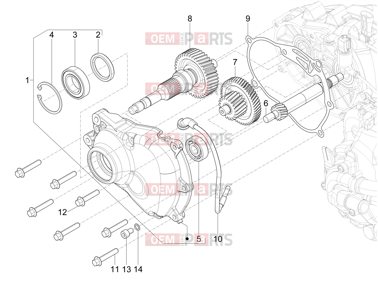 PIAGGIO MP3 310 Sport E5+ (EU) Engine » Reduction unit