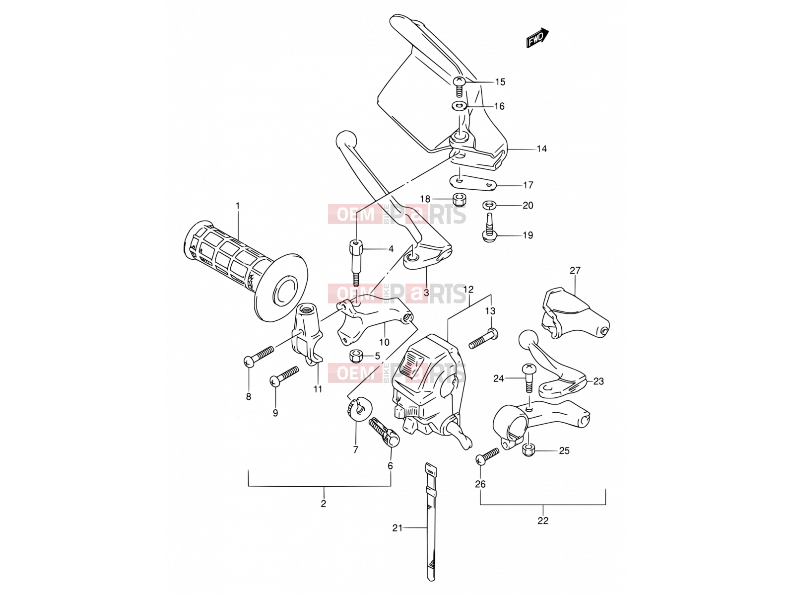 SUZUKI DR250S L (1990) 41 - LEFT HANDLE SWITCH