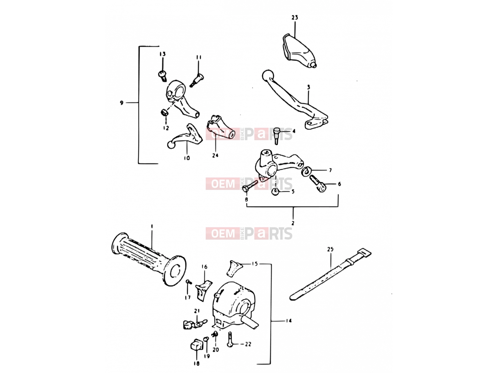 SUZUKI DR400S X (1999) 65 - LEFT HANDLE SWITCH (E22, E39)