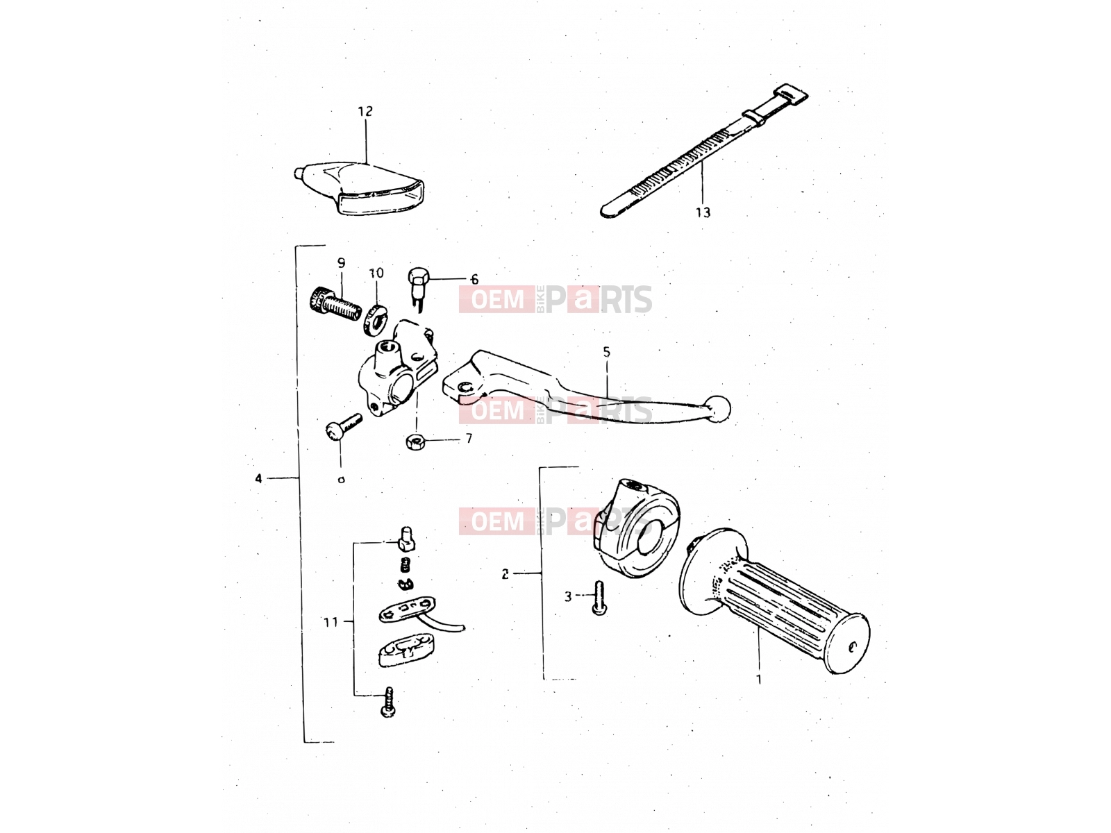 SUZUKI DR500S E (1984) 57 - RIGHT HANDLE SWITCH