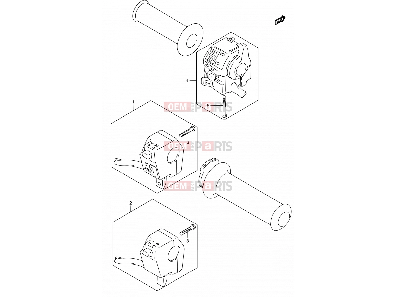 SUZUKI DR650SE K5 (2005) (E24) 29 - HANDLE SWITCH