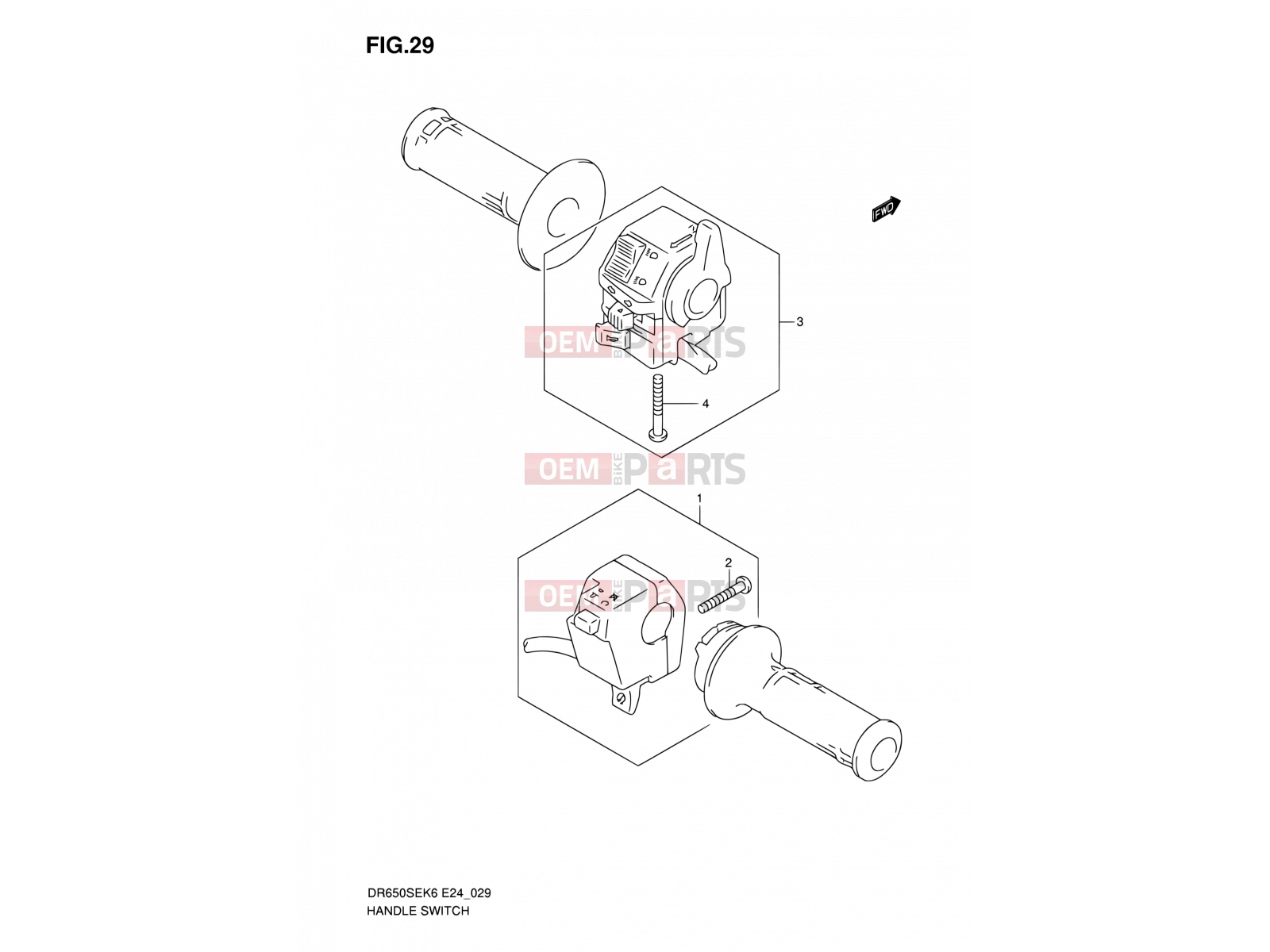 SUZUKI DR650SE K7 (2007) (E24) 29 - HANDLE SWITCH