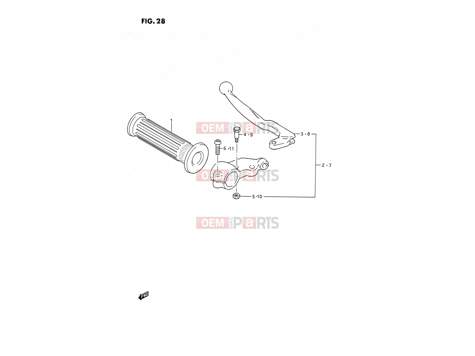SUZUKI DS80 G (1986) (E03) 28 - LEFT HANDLE SWITCH