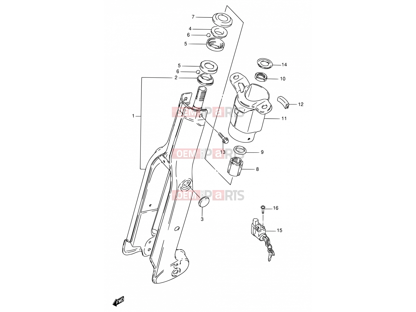 SUZUKI FB100 / FB100D G (1986) 46 - FRONT FORK