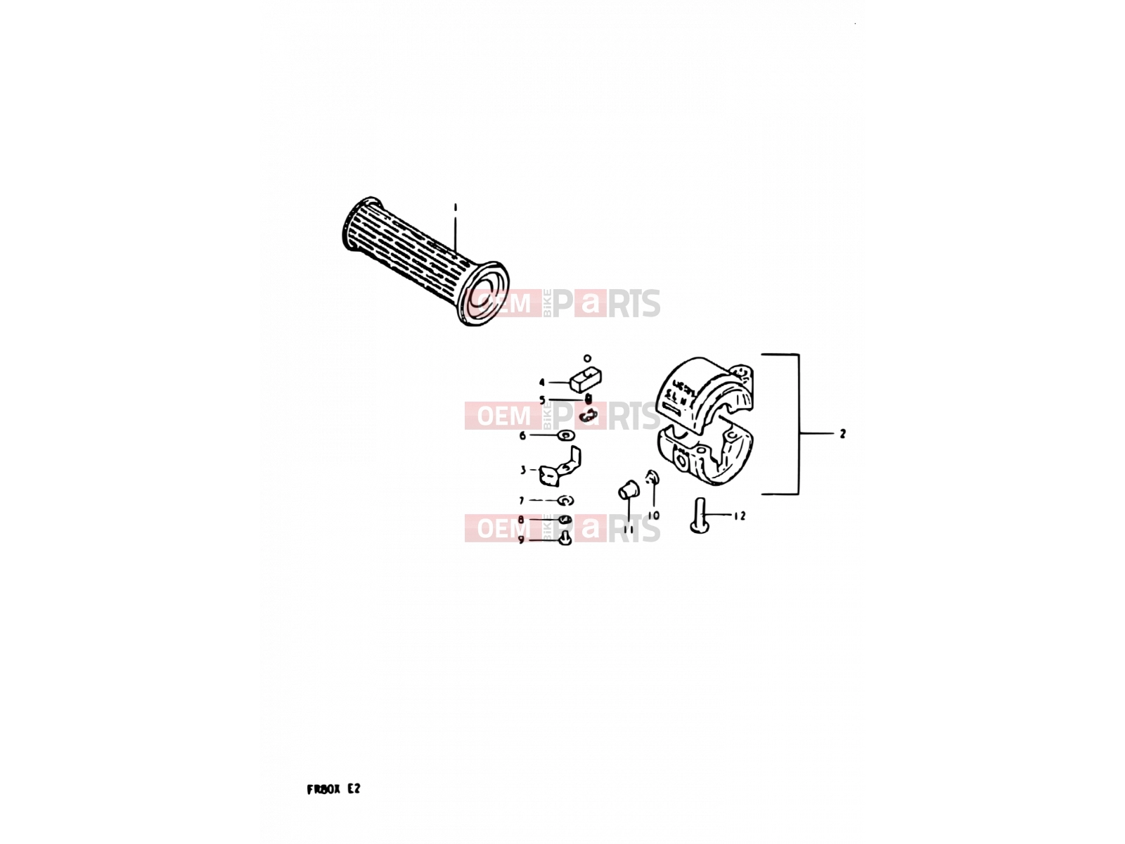 SUZUKI FR80 X (1999) 50 - LH GRIP - HANDLE SWITCH (E08, E12, E14)