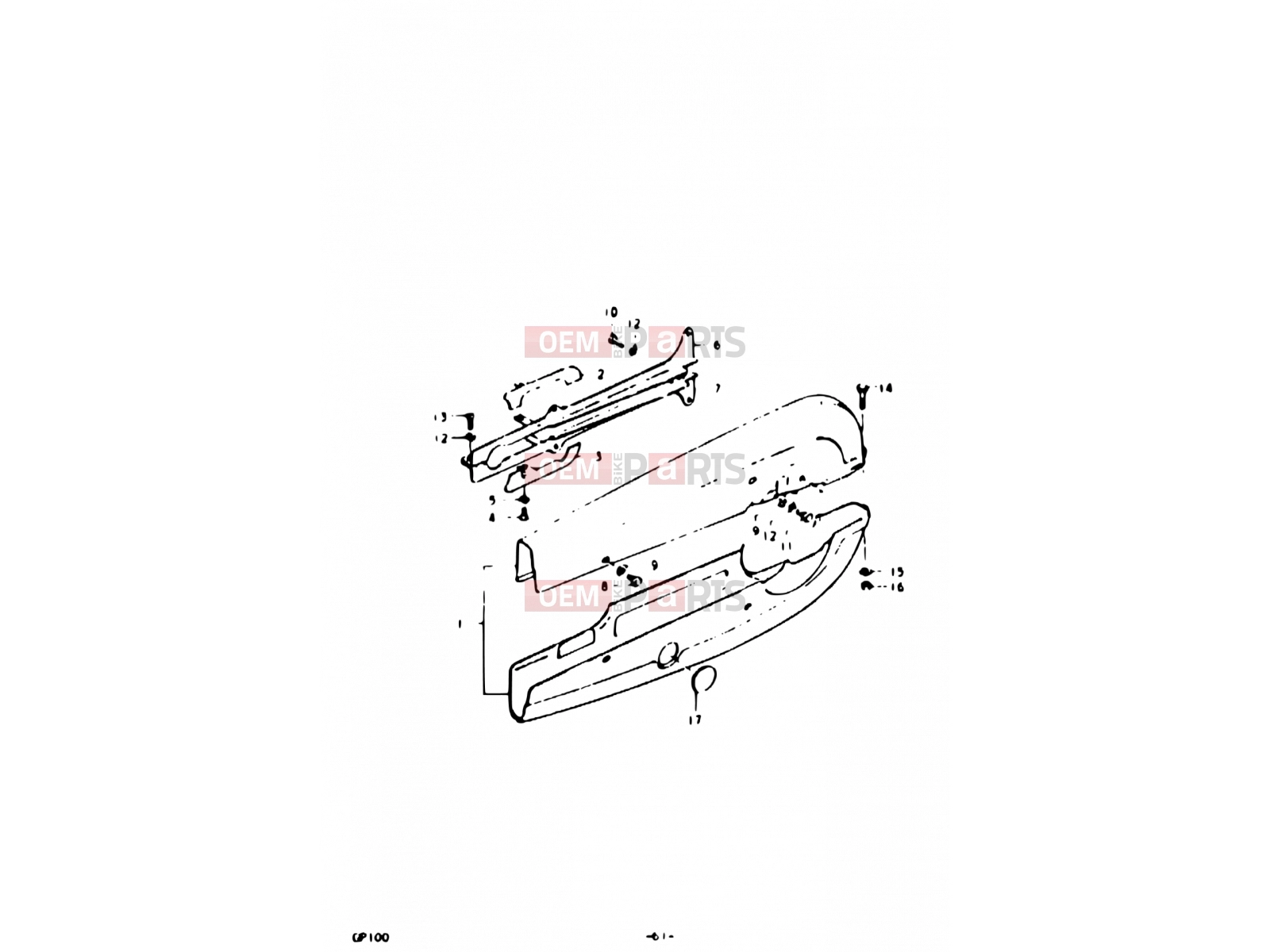 SUZUKI GP100 N (1992) 61 - CHAIN CASE (E06, E13)