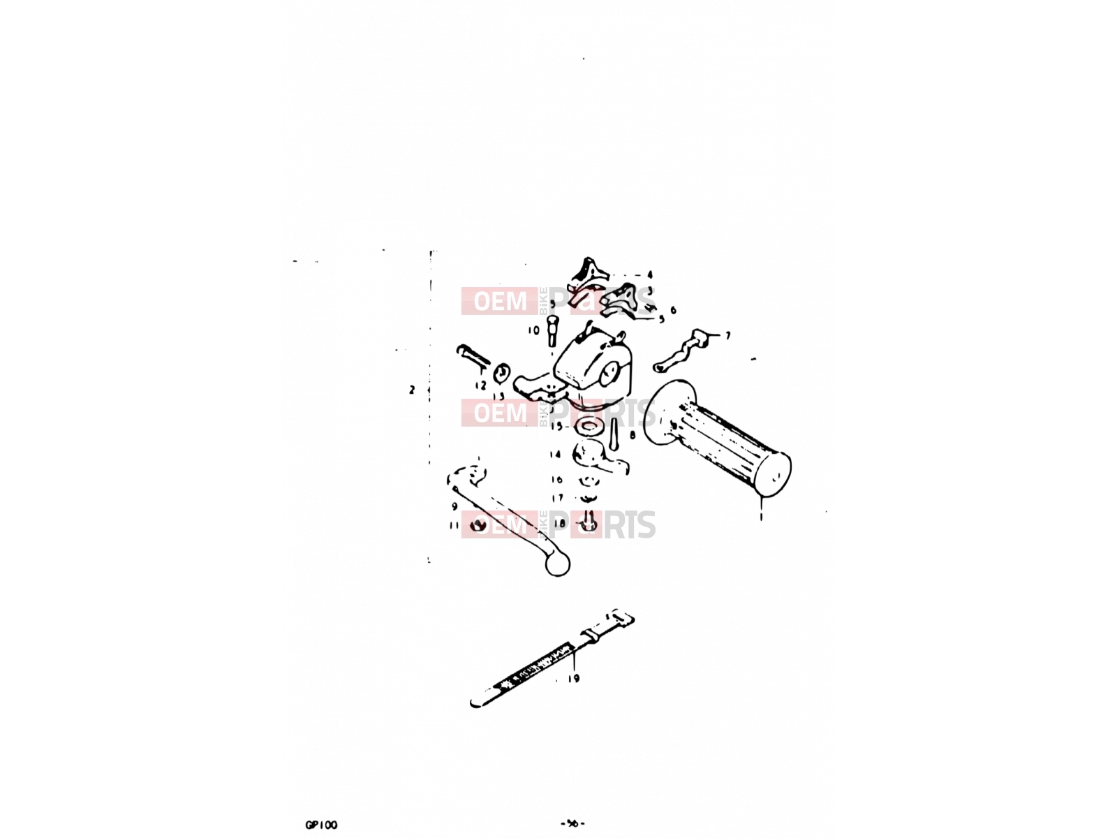SUZUKI GP100U C (1978) 56 - LEFT HANDLE SWITCH