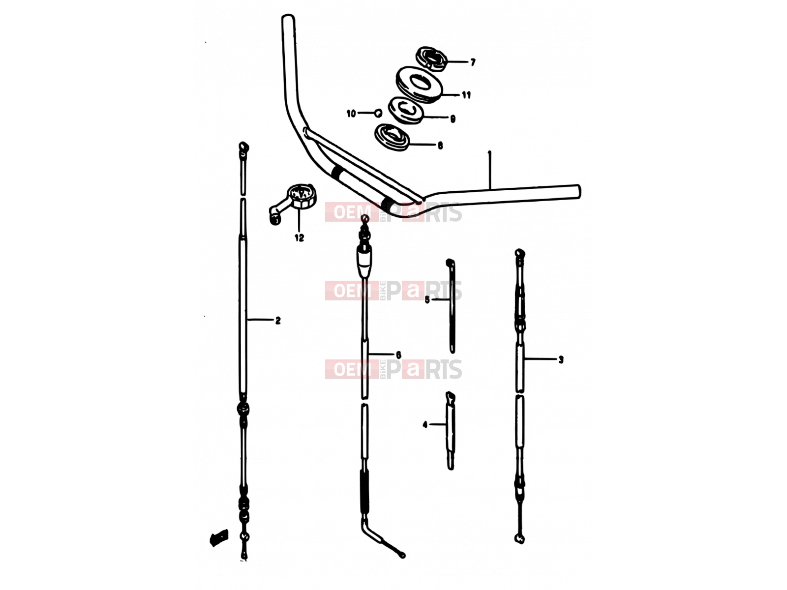 SUZUKI RM125 E (1984) 29 - HANDLEBAR (MODEL E)