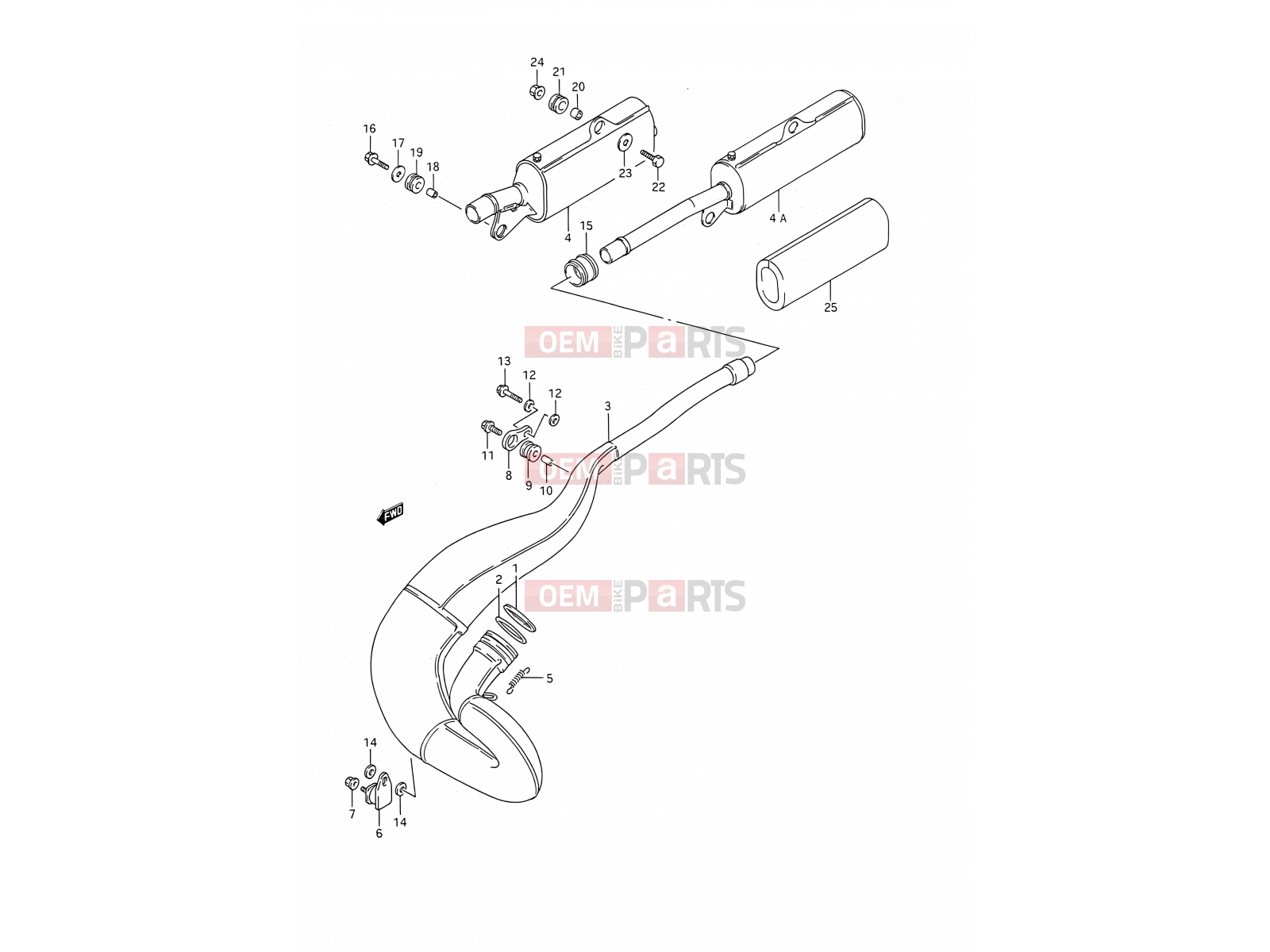 SUZUKI RM250 M (1991) (E03,E28,E33) 8 - MUFFLER