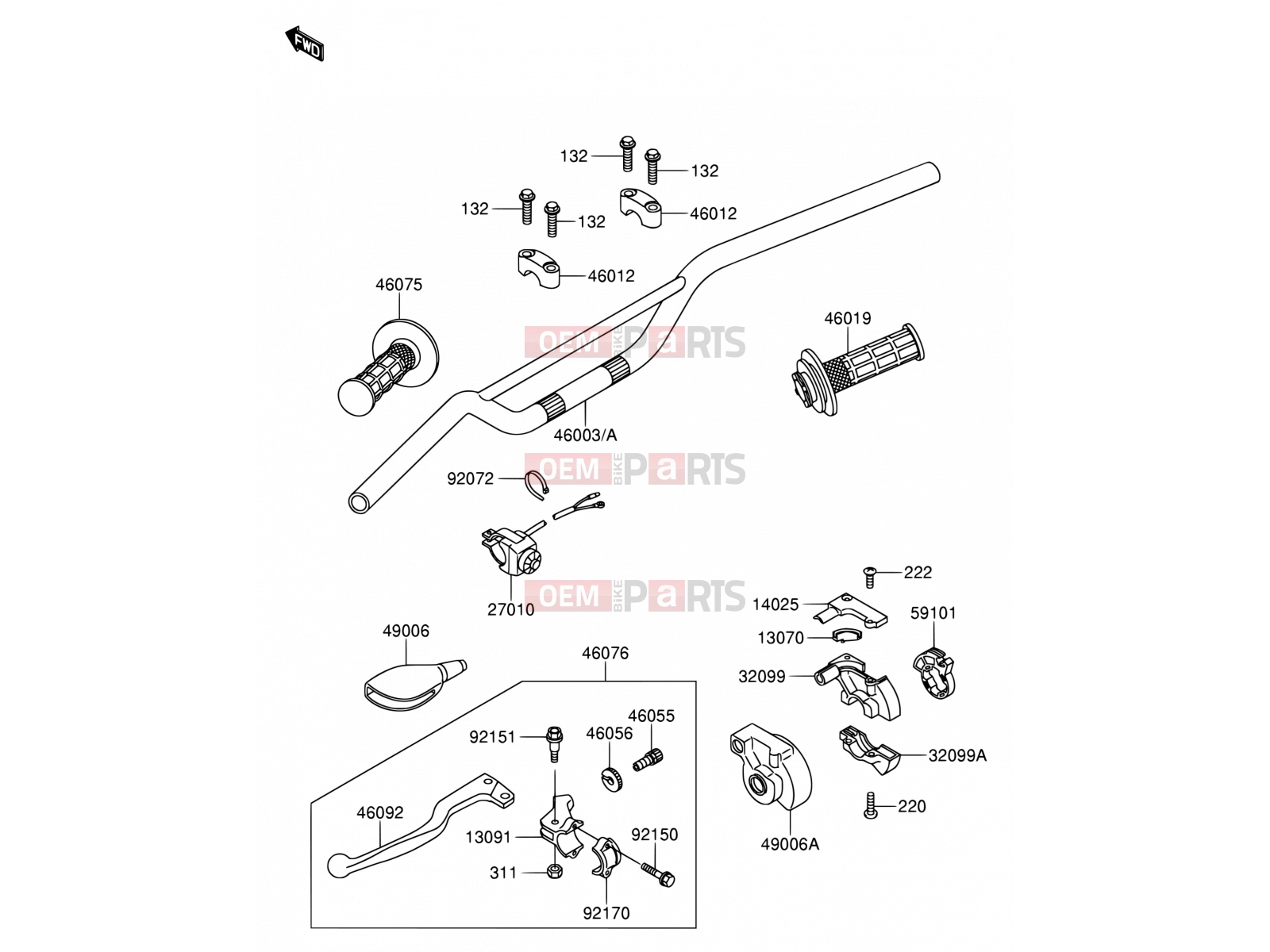 32 - HANDLEBAR - Suzuki RM65 K3 (2003) (E19)