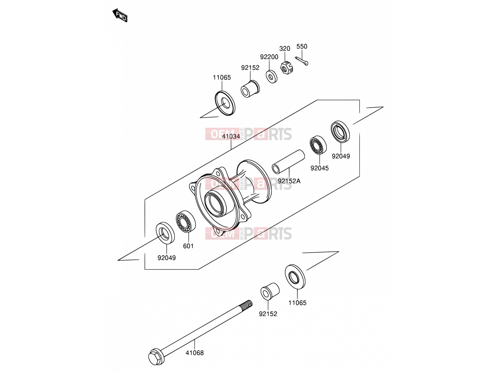 SUZUKI RM65 K3 (2003) (E28) 24 - FRONT HUB