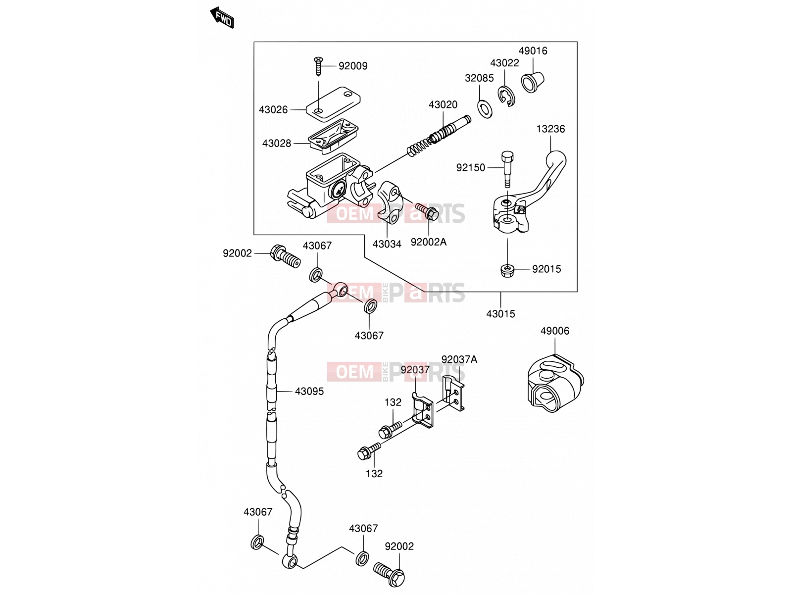 SUZUKI RM65 K4 (2004) (E21) 28 - FRONT MASTER CYLINDER