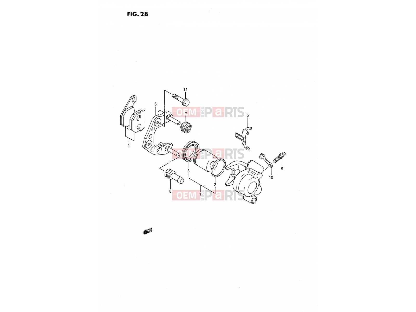SUZUKI RM80 S (1995) (E24) 28 - FRONT CALIPER