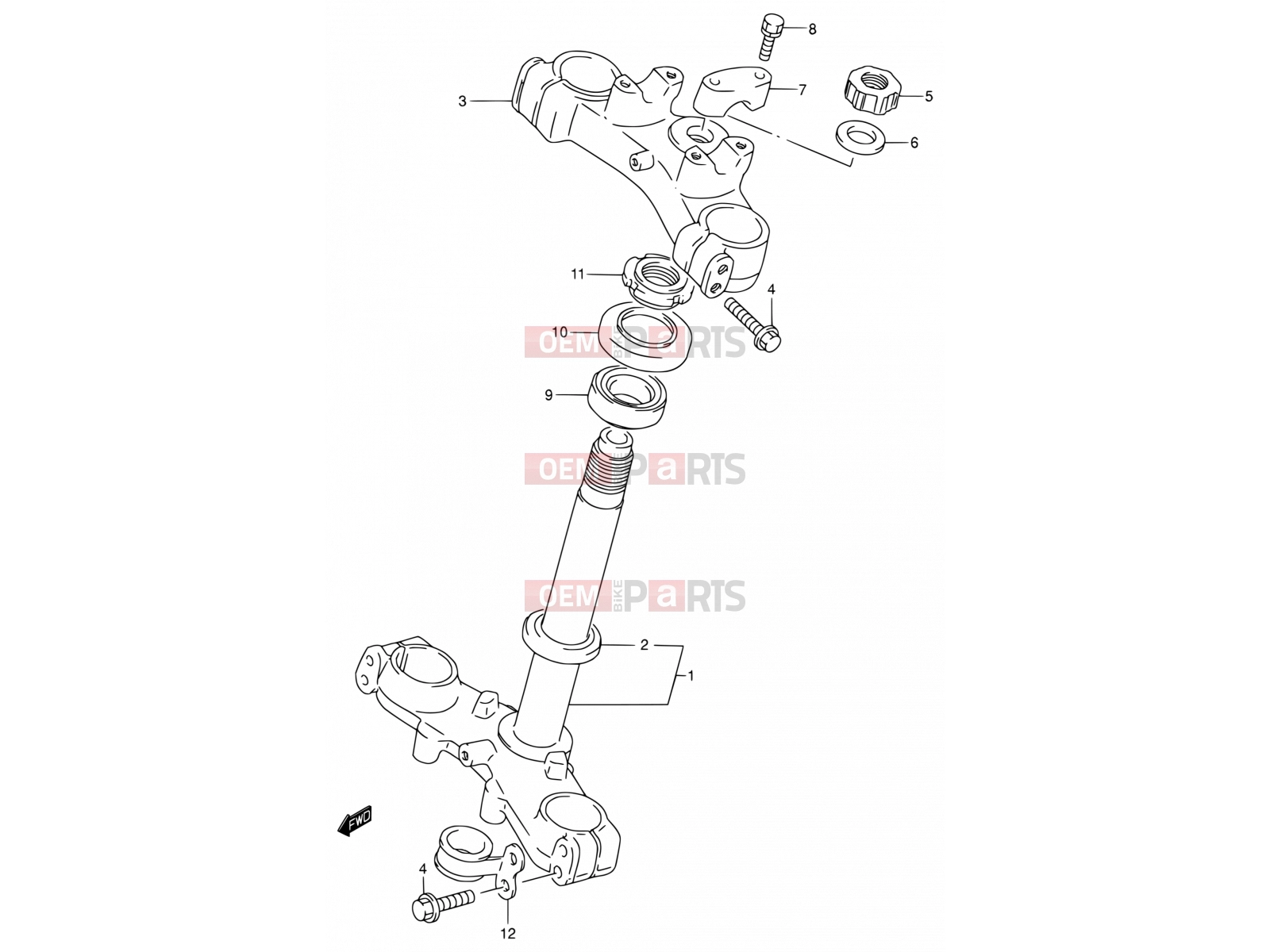 SUZUKI RM80 Y (2000) 29 - FRONT FORK BRACKET