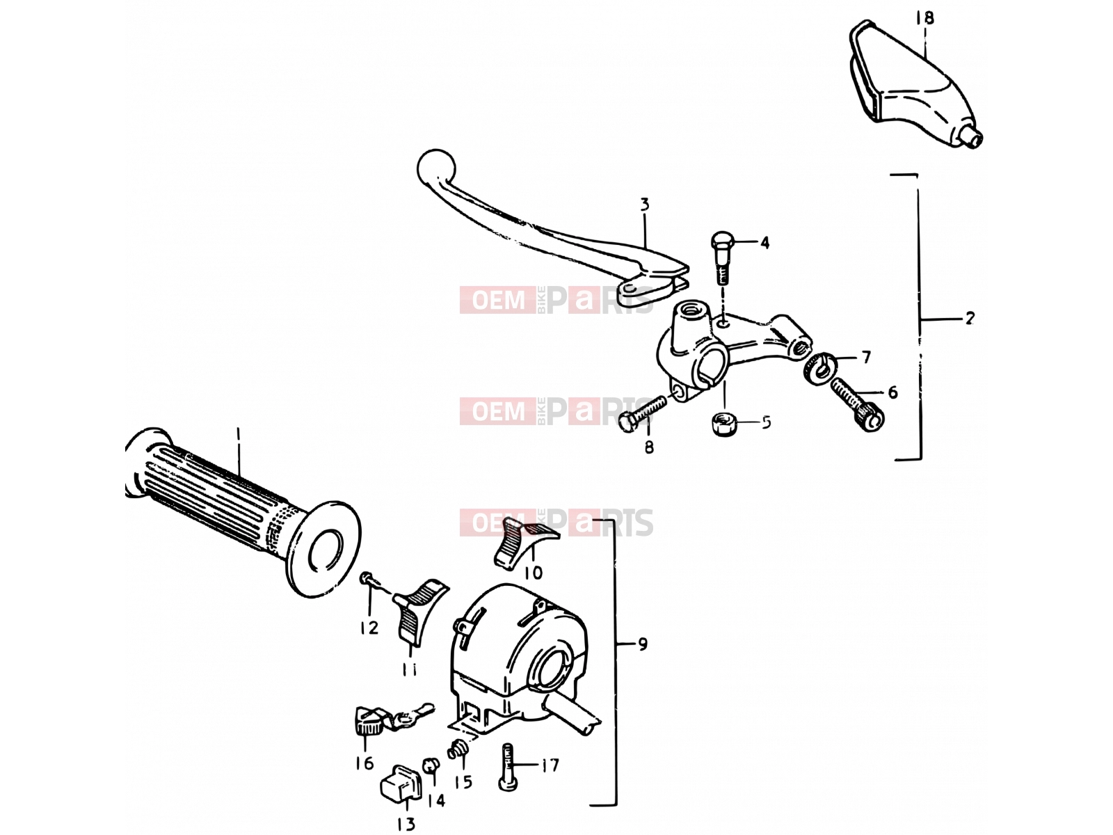 35 - LEFT HANDLE SWITCH - Suzuki SP370 C (1978)