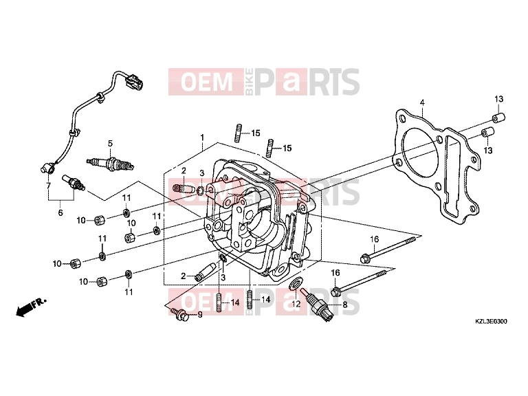 HONDA NSC110MPDC NSC110MPD 2012 E-3 CYLINDER HEAD