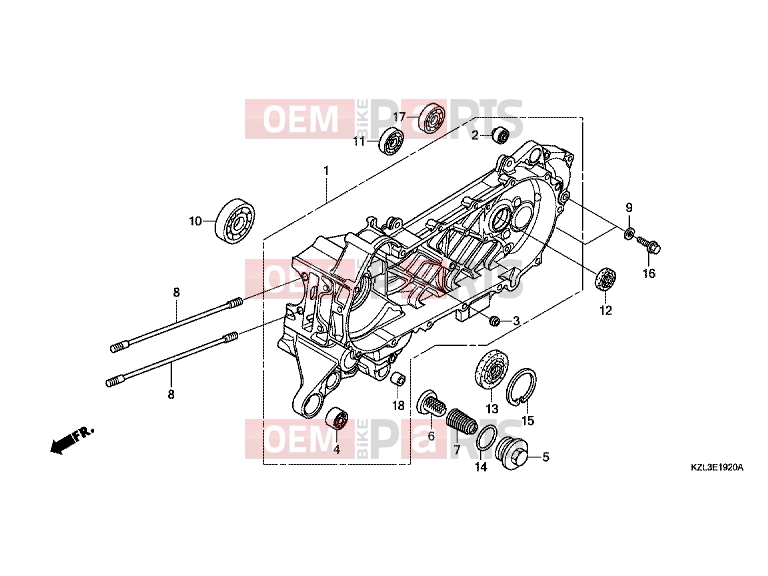 HONDA NSC110MPDC NSC110MPD 2012 E-19-20 LEFT CRANKSHAFT