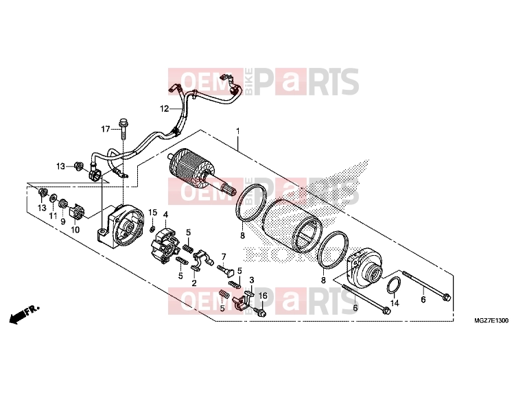 E-13 STARTER ENGINE - Honda CB500XAE CB500X ABS 2014