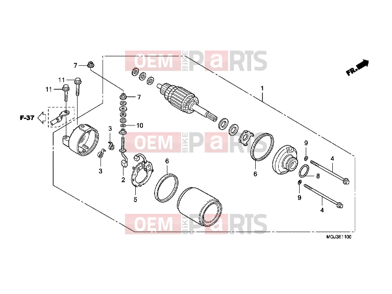 E-11 STARTER ENGINE - Honda CBF1000FB CBF1000F 2011