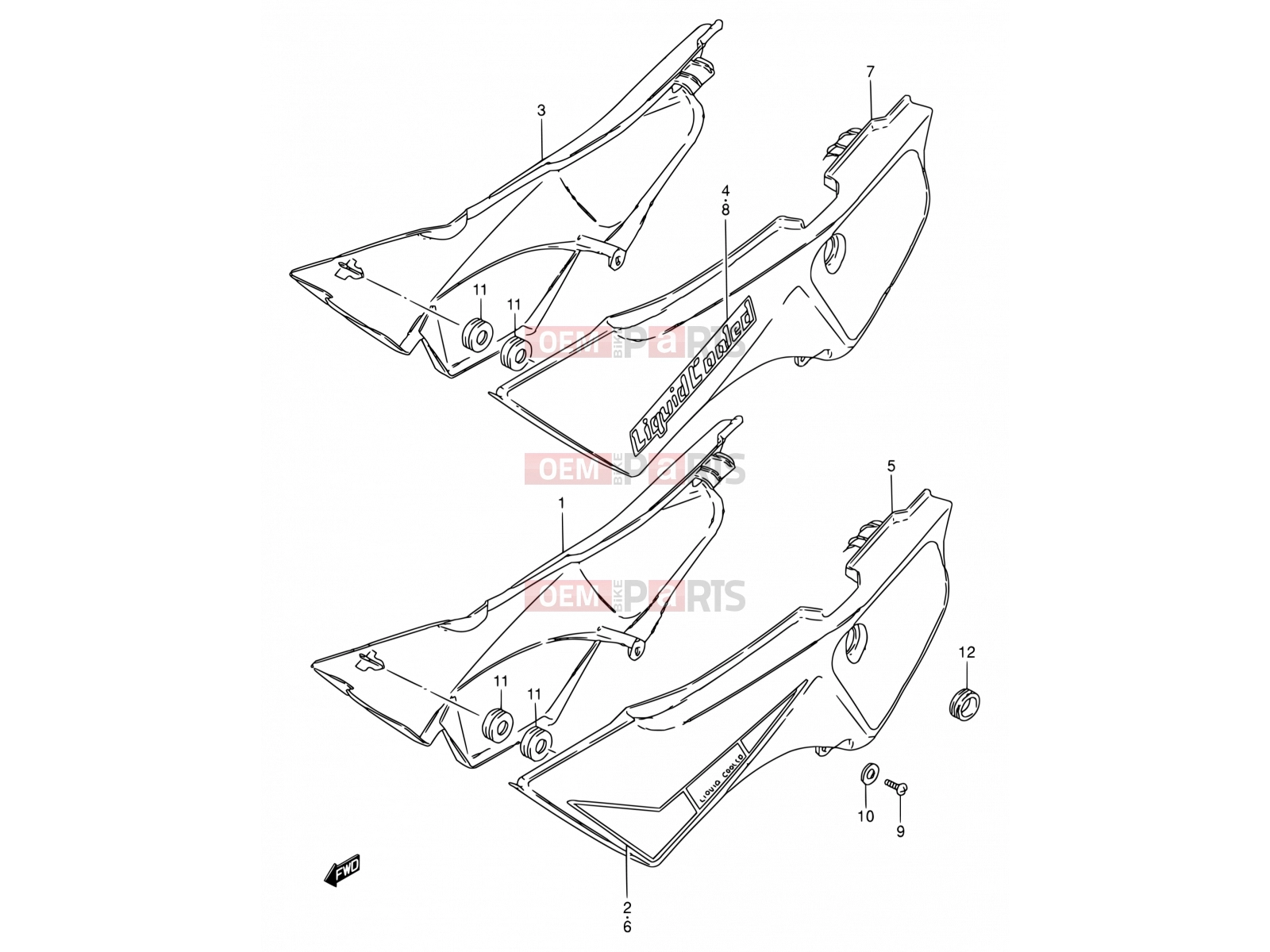 SUZUKI TS50W E (1984) 29 - FRAME COVER (MODEL D/E)