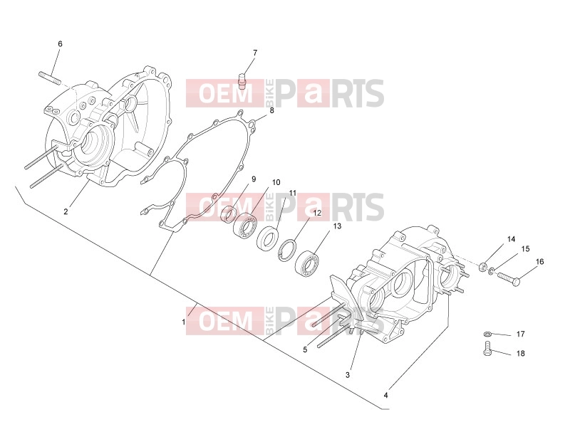 ape 50 2009-től ENGINE » CRANKCASE